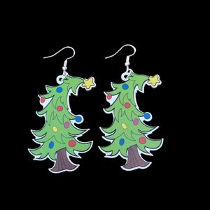 Big Christmas Tree Earrings